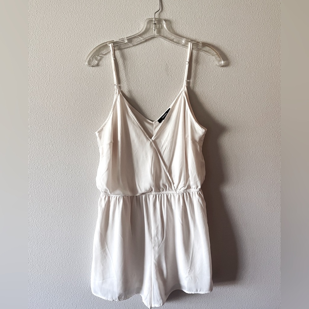 Cream Forever 21 Romper size Large